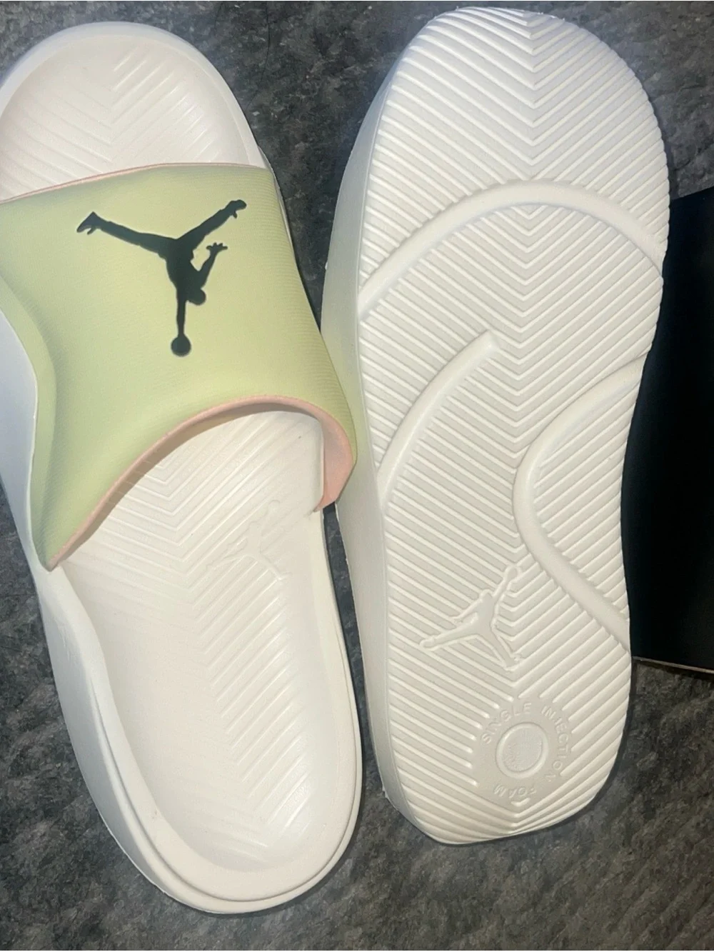 Jordan Franchise Slides MENS SZ  12 Luminous Green/Sail/Crimson Tint NEW IN BOX